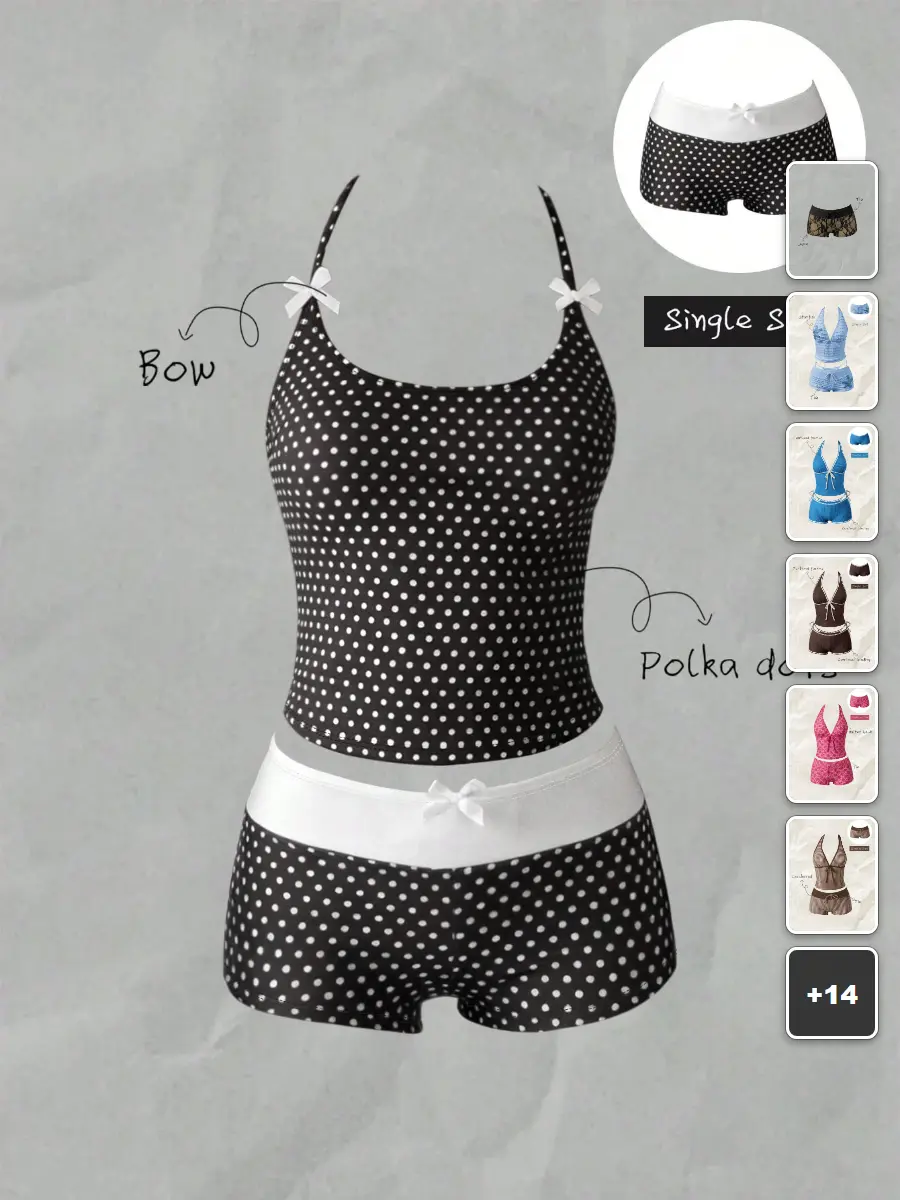 High Waist Bikini Bottoms Polka Dot Swim Shorts Beach Vacation Summer