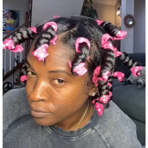 Knotless Kay 10pc Heatless Hair Curler Sponge Rollers Knotless Kay 10pc Heatless Hair Curler Sponge Rollers