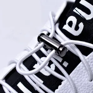 1Pair Elastic Buckle Shoelaces No Tie Shoelaces Metal Lock Button Shoelace Kids Adult Quick Lazy Sneakers Shoes Lace Shoestrings YuanXiangZhu