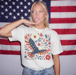 4th July 250th Year Shirts, Patriotic Eagle America Graphic Tee, Freedom Americana Celebration Shirt