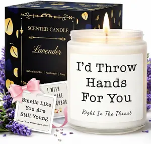 Scented Candle, Funny Lavender Candle Gift for Women, Soy Wax Jar Candle for Birthday Gifts, Home Decor, Relaxation