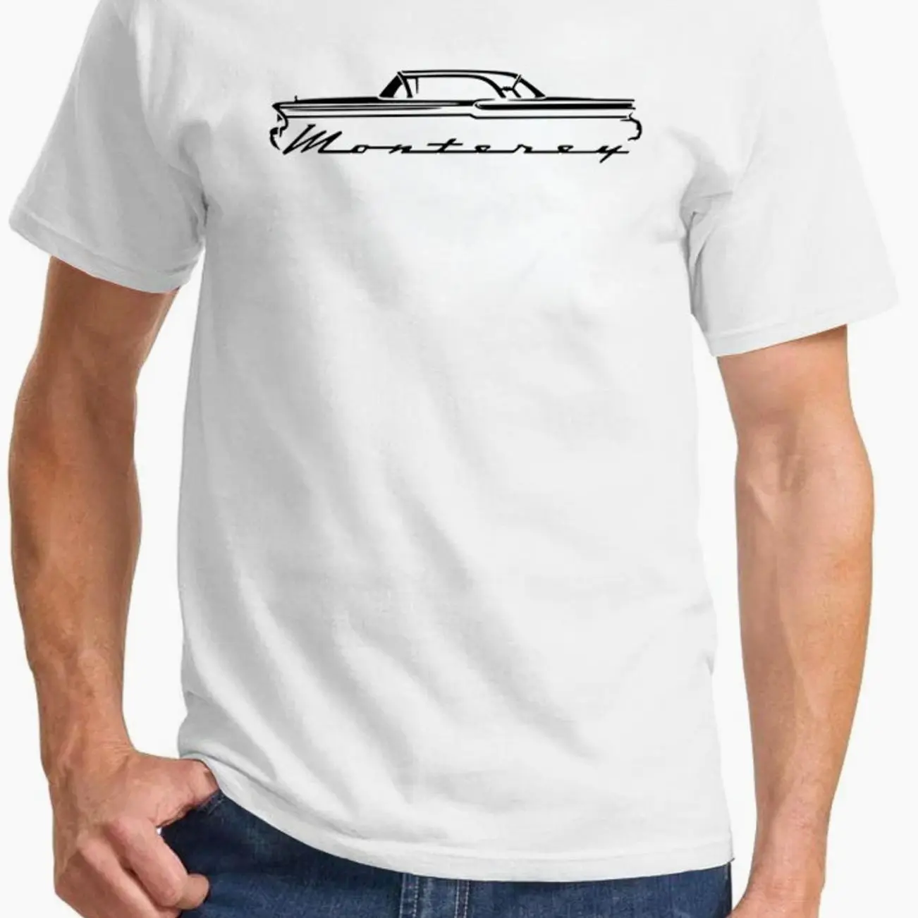 1957 1958 Mercury Monterey Hardtop Classic Outline Design Tshirt Sweatshirt Hoodie, Car Enthusiast and Fans Gift
