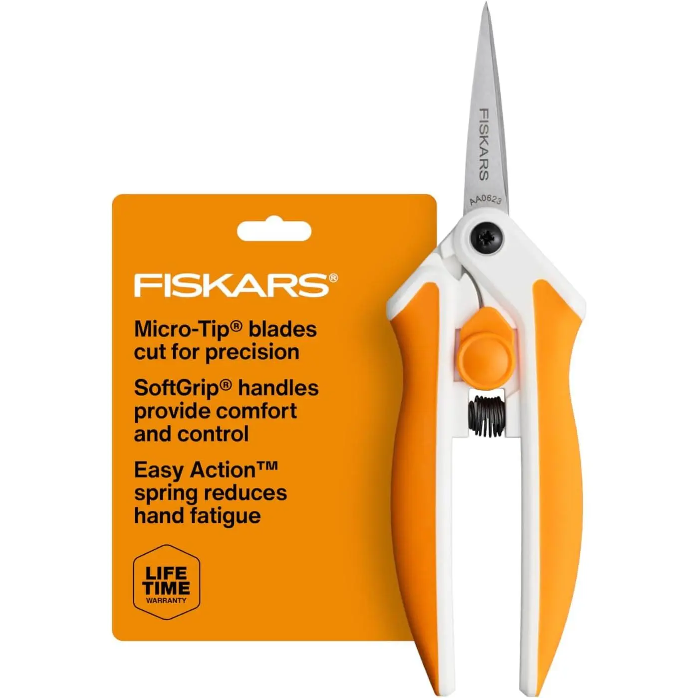 Home Kitchen Stainless Steel 6-in Micro-Tip Blade Easy-Action Scissors for Meat Preparation