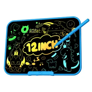 Small Model LCD Writing Tablet for Kids, 12 Inch Large Kids Drawing Pad, Rechargeable and Mess Free Coloring Kids Drawing Tablet, painting accessoryDoodle Board, Learning Toys for 3＋Year Old Boys Girls Birthday  easter gift with Quick Erase Blue