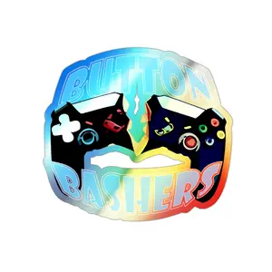 BUTTON BASHERS Holographic Stickers