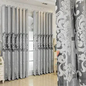 Floral Lace Curtain, Grommet Curtains, 1 Count Exquisite Window Curtain, Home Decorative Curtain for Living Room Bedroom Dining Room, Window Decorations Supplies, Home Textile