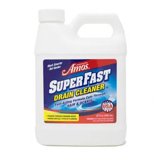 Professor Amos 32oz Superfast Drain Cleaner Clears Clogs in Minutes! Made in the USA