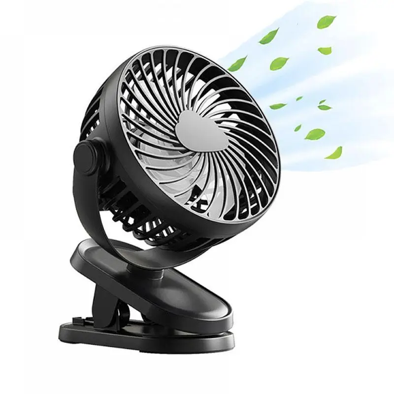 360° Rotatable Clip-on USB Fan, Portable Quiet Small Fan with Cord Powered, 3 Speeds Strong Airflow Adjustable, Personal Desk Fan For Bedroom Office O