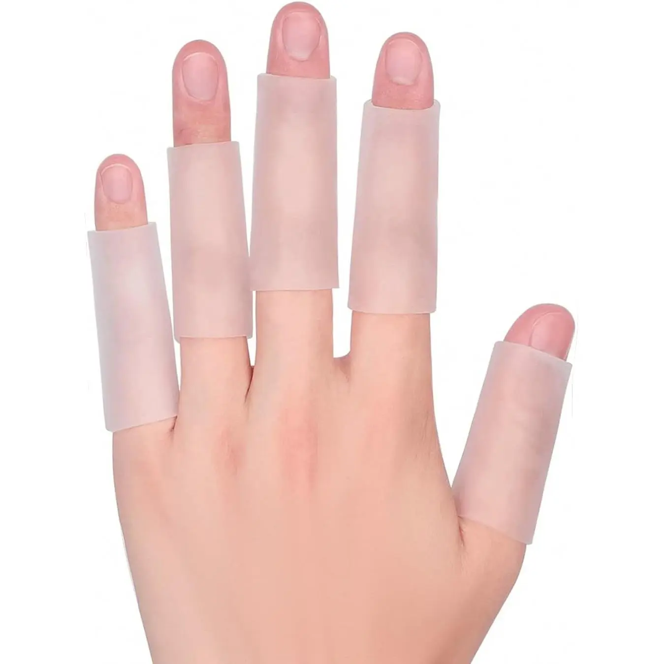 20 Pairs Silicone Gel Finger Sleeve Elastic Clear Finger Cushions Tubes Silicone Finger Protector for Finger Cracking, Corns, Blisters Beauty & Personal Care