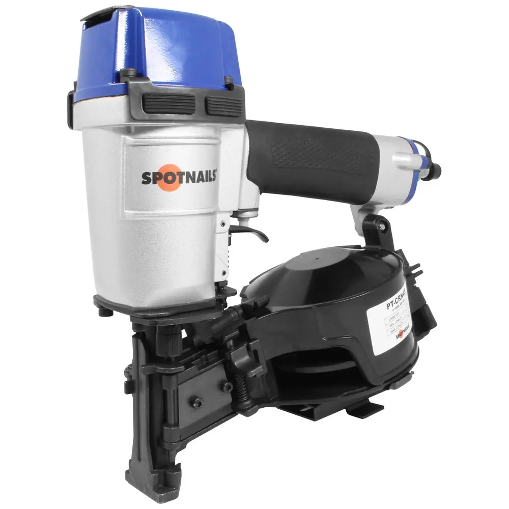 Spotnails PT-CRN45 15 Degree Coil Roofing Nailer - .120 Diameter, 7/8”-1-3/4” Nails, Rubber Grip, Depth Adjust Feature