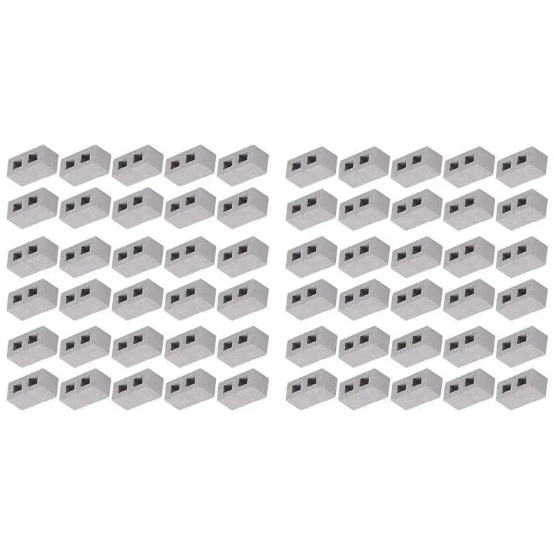 60 Packs Cinder Blocks 1/12 Scale Mini Bricks Concrete Miniature Bricks Tiny Landscaping Dollhouse Accessories