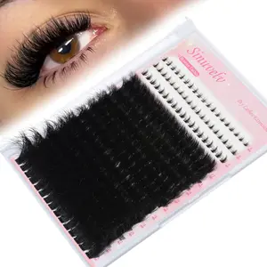 Eyelash Clusters Volume Lashes D Curl Mixed Eyelash Extensions 12-25mm Individual Fluffy Lashes 165pcs with Bottom Lashes 57pcs for DIY Eye Lash Extension，by Tik Tok shop