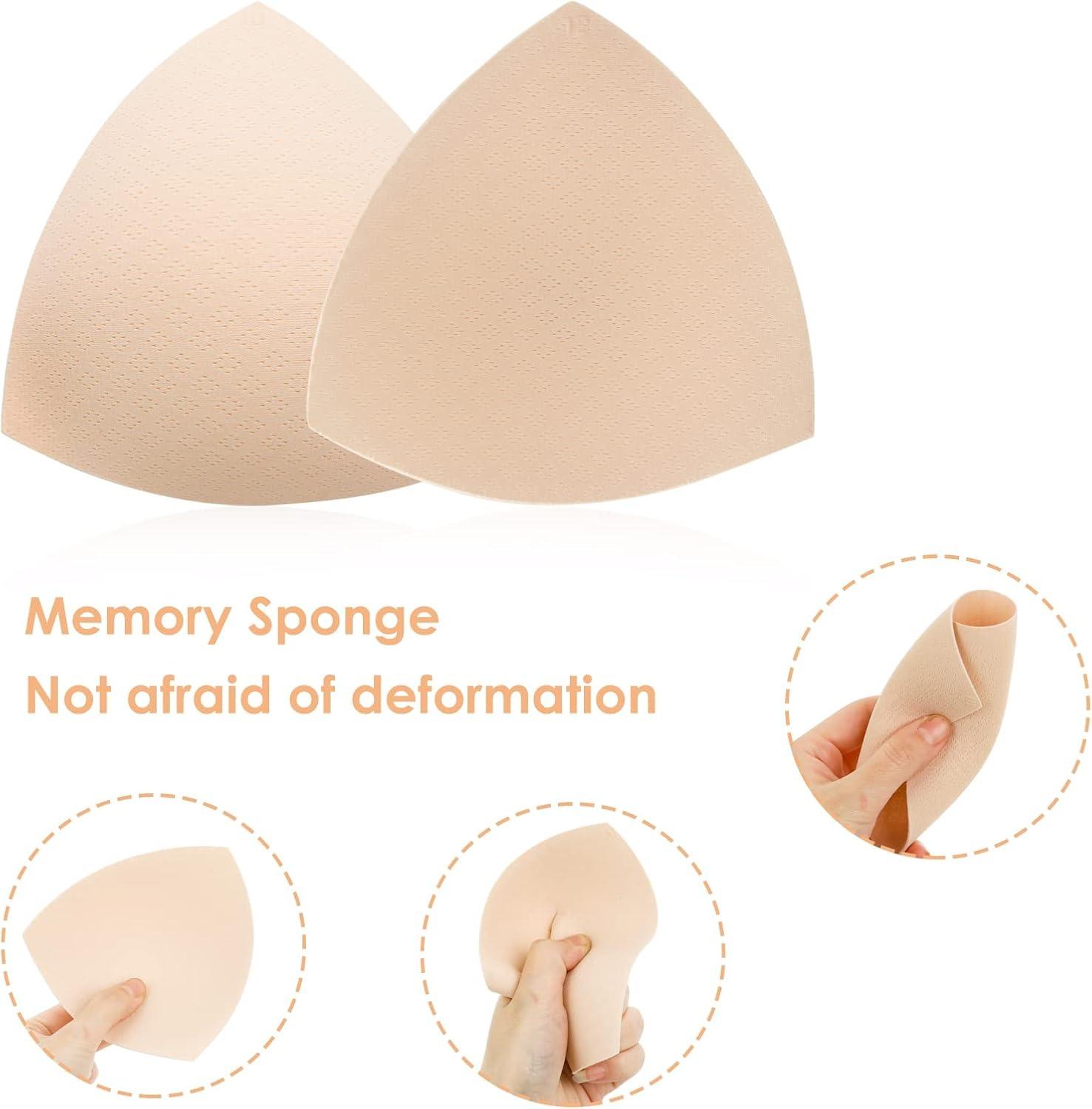 10 bra liners - invisible detachable anti bulge chest lift, suitable for women's underwear and panties, made of soft, comfortable, and breathable fabric material.