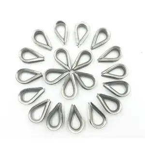 M6 Galvanized Steel 1/4" Diameter Wire Rope  6mm Thimbles Rigging 20 count