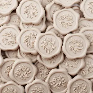 30pcs Olive Branch Wax Seal Stickers, Self-Adhesive Wedding Party Invitation Envelope Seals, Suitable for Invitations, Greeting Cards, Gift Wrapping