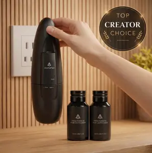 AromaPlan Smart Diffuser Plug-In Waterless — Black — with 2 Diffuser Oils