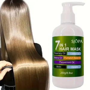 SJOPA 7-in-1 Deep Care Hair Mask, prevents breakage and softens dry hair, promotes hair growth, controls oil and dandruff, soothes scalp irritation, and restores shine!