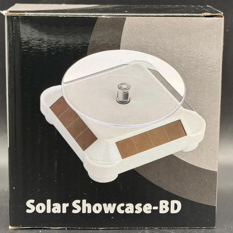 Solar Showcase Spinning Display in White or Black - Great to Showcase Diecast Cars