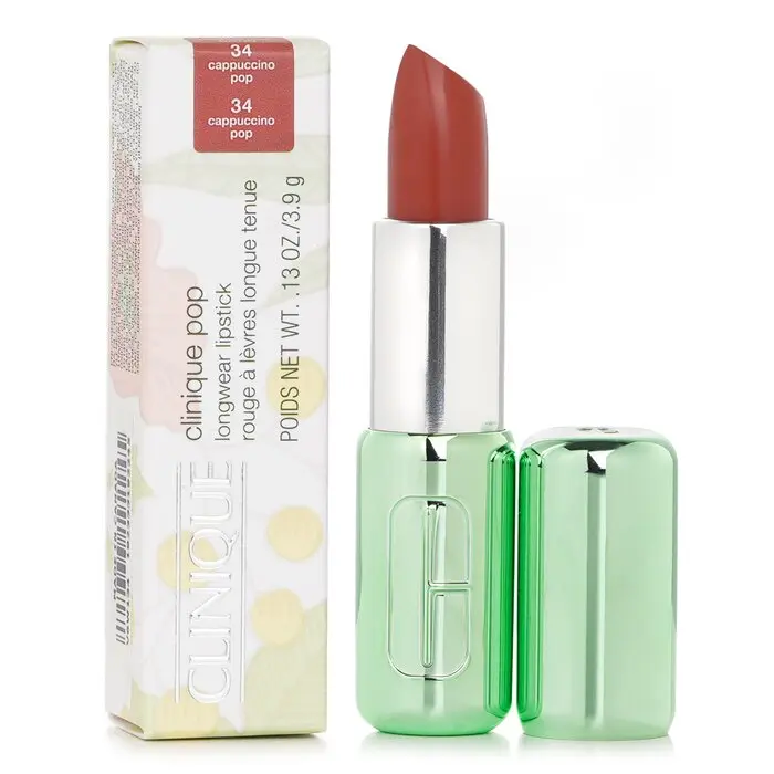 CLINIQUE Pop Longwear Lipstick Satin - # 34 Cappuccino Pop