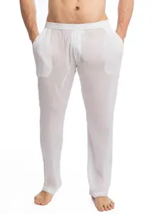 INCERUN Men's Casual Simple Elastic Waist Straight Pants, Pure Color Long Trousers for Daily Wear, Comfortable and Stylish