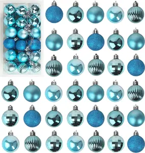 Shatterproof Christmas Ball Ornaments, 36pcs Navy Blue Hanging Decorations for Christmas Tree, 1.57" Holiday Decor Set – Parties and Holiday Displays, Elegant Festival Pendant Hangings for Easter