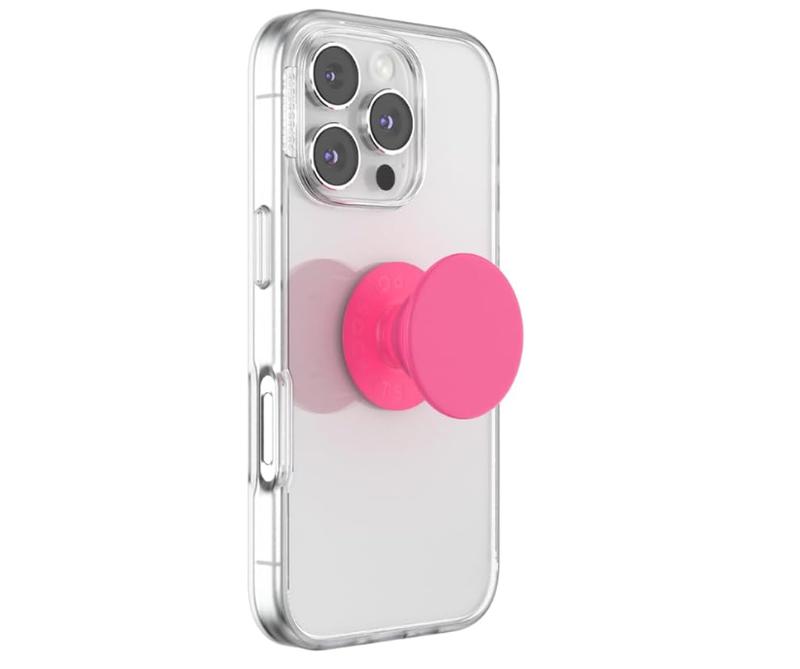 PopSockets Phone Grip with Expanding Kickstand, Adhesive Grip - Neon Pink