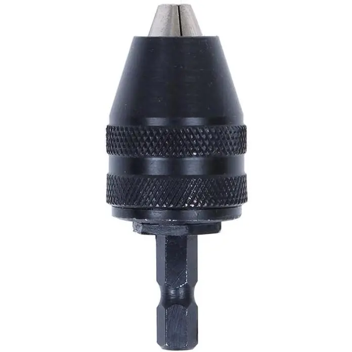 1/4-in Hex Shank Keyless Universal Adapter, Quick-Change Heavy-Duty Durable Conversion Tool for Impact Drivers, Cordless Power Screwdrivers & Drill Bits
