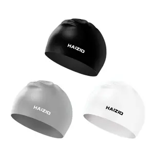 3 pieces of high elasticity silicone swim caps for both men and women, comfortable anti slip swim caps for long and short hair, durable waterproof swim caps for adults, keep hair dry, suitable for casual swimming and training