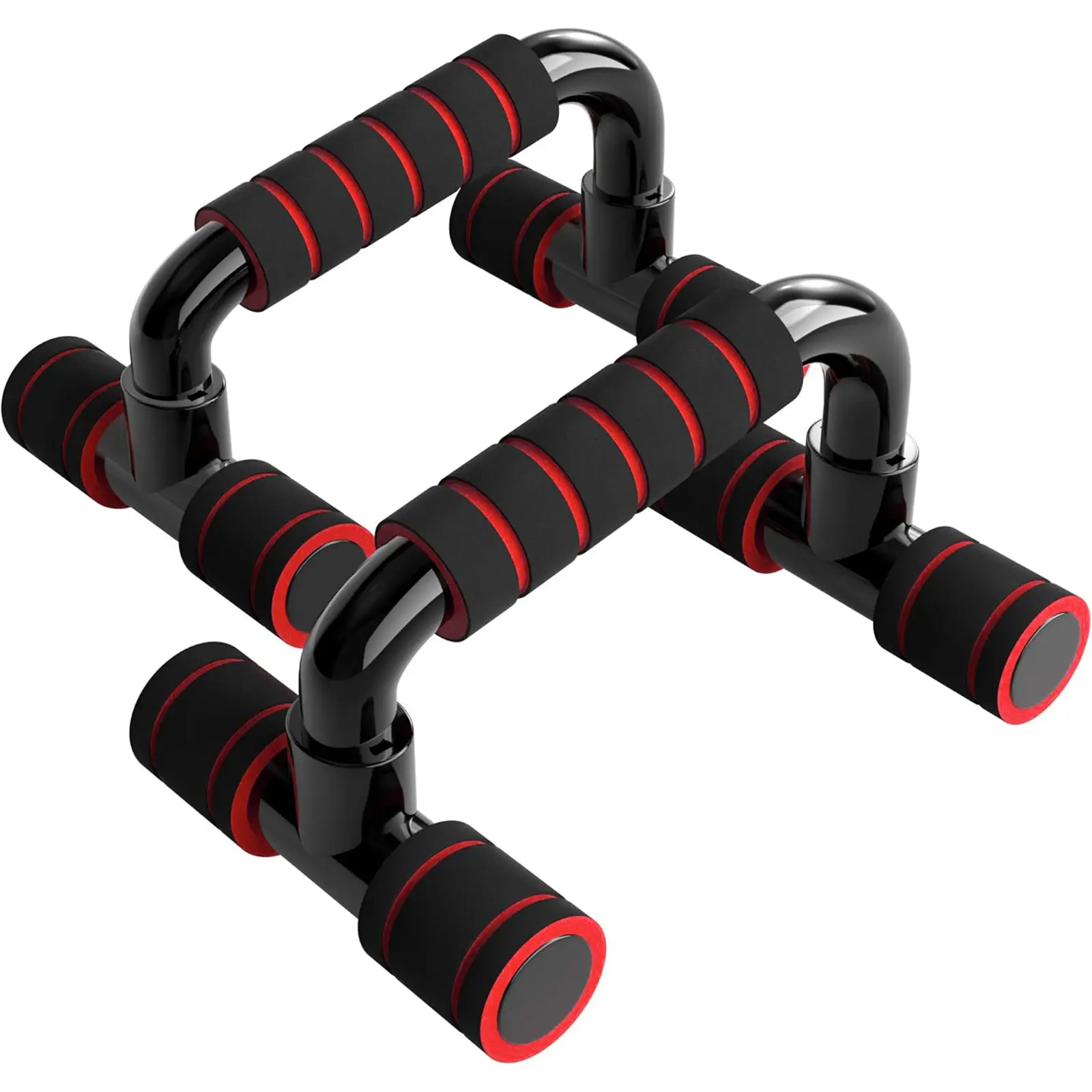 HOMHUT Push Up Bars Gym Exercise Equipment Fitness 1 Pair Pushup Handles with Cushioned Foam Grip and Non-Slip Sturdy Structure Push Up Bars for Men & Women