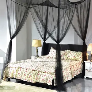 [Elegant Mosquito Net] 1pc Large Elegant Net - Four Corner Bed Canopy for Bedroom, Guest Room