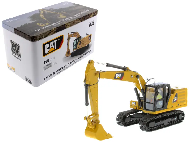 CAT Caterpillar 320 GC Hydraulic Excavator with Operator "High Line Series" 1/50 Diecast Model by Diecast Masters