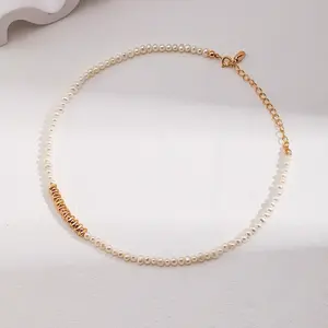 #012 Amour Jasmine necklace S925 silver and 18k gold