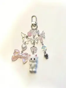 Calico Critters Persian Cat Twins Keychains, Adorable Collectible Animal Charms, Trendy Cute Keychain, Cute Keychain Accessory, Keychain Collectibles, Perfect Gift for Pet Lovers & Keychain Kawaii