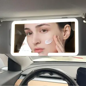 LED Car Sun Visor Makeup Mirror, Car Interior Decorative Mirror, Shatterproof Car Interior Supplies HD Mirror
