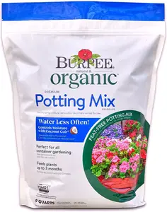 Burpee, 9 Quarts | Premium Organic Potting Natural Soil Mix Food Ideal for Container Garden-Vegetable, Flower & Herb Use for Indoor Outdoor Plant