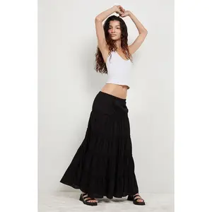 Your Favorite Women's Tiered Maxi Skirt - Multicolor