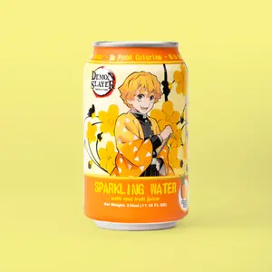 AnyYums Demon Slayer Sparkling Water with real juice 330ml - Pineapple Flavor