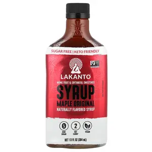 Lakanto Maple Original Syrup, Monk Fruit & Erythritol Sweetened, 13 fl oz (384 ml)