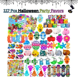 117 Pcs Halloween Party Favors for Kids 4-8 8-12 – Pop Fidget Toys, Classroom Prizes, Goodie Bag Stuffers, Bulk Halloween Gifts & Rewards for Kids