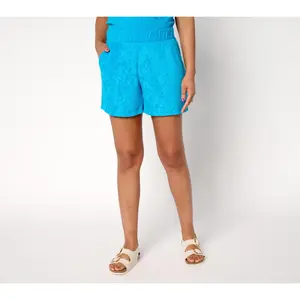 Belle Beach by Kim Gravel Poolside Terry Slub 5" Shorts