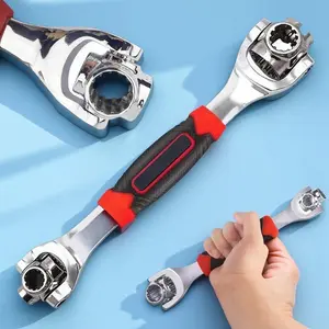 52-In-1 Ratchet Wrench Set with Non-Slip Grip & Swivel Head, Cr-V Cold-Forged Sockets, Quick-Release Reverse Lever, Ideal for Auto Repair and Home Repairs