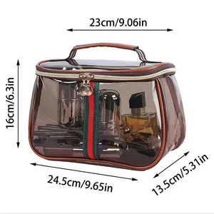Women’s Retro Vintage Vanity Bag! Large Capacity + Waterproof Transparent - Luxury Cosmetic/Toiletry Storage for Travel Mackup BAG