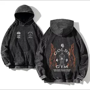 #Darc Sport Wolves Acid Hoodies Print Pullover Gym Workout Clothing Darcsport Designer New in Hoodies Sweatshirts Contains Cotton 8