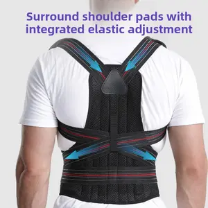 Back Brace Support Posture Corrector for Men – Full Back Support for Upper, Mid & Lower Back Pain Relief, Ergonomic 3-in-1 System Improves Posture & Helps with Slouching, Rounded Shoulders
