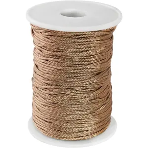 Brown Braided Nylon Lift Shade Cord Sunshade Lifting Rope 2mm Braided Lifting Rope for Venetian Blind Repair and DIY Handicraft Projects