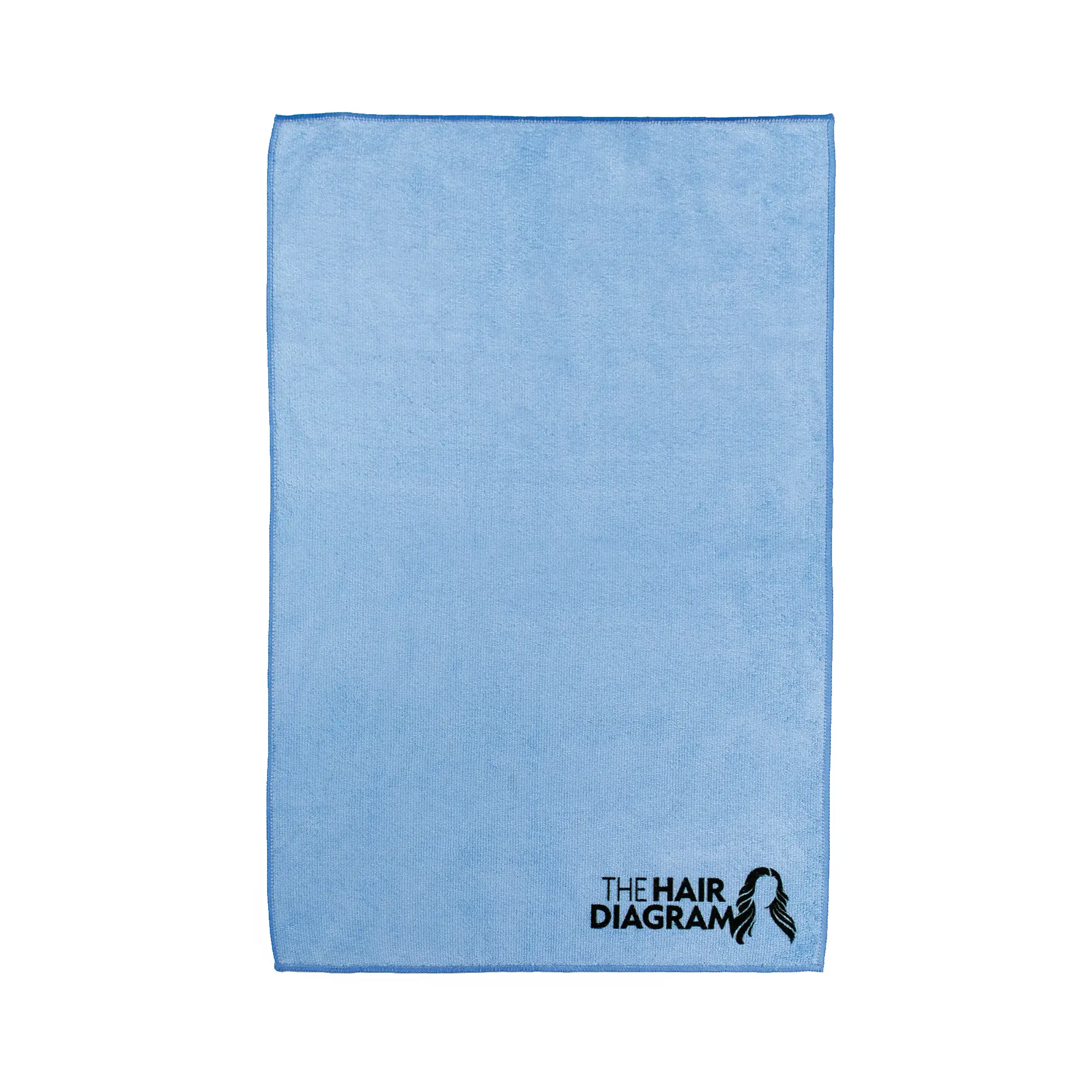 The Hair Diagram Microfiber Multi Use Towel - Light Blue 16"x24" - Lightweight & Durable for Hair, Gym & Cleaning - 1 Piece