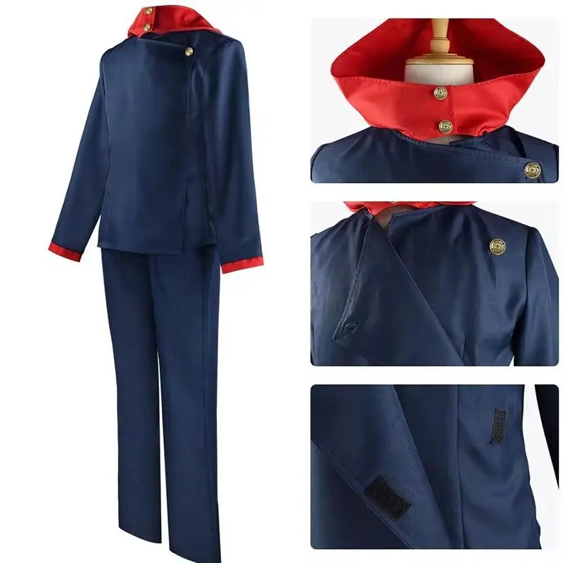 Anime Tokyo Itadori Yuji Cosplay Costume with Hooded Pants For Halloween Outfit School Carnival Uniform