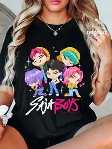 100% Cotton Saja Boys Chibi Boy Band Group Shot T-Shirt