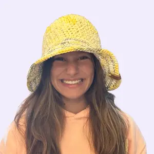 100% Cotton Sun Hat - Yellow Cotton Cap for Sun Protection Machine Washable Classic Look Versatile Design