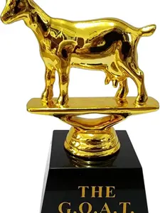 Goat Trophy, Greatest of All Time Trophy (G.O.A.T) Gold Goat Trophy Reward, Gag Gift, Laser Engraved Recognition